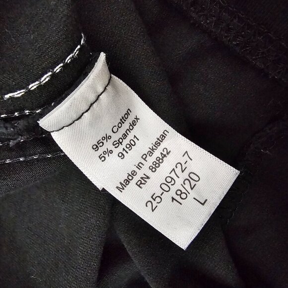 💎261 Woman Within Cotton Pull On Track Pants - Picture 4 of 7